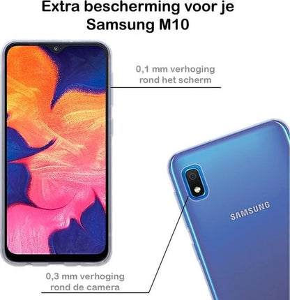 Forterra Samsung M10 Hoesje Siliconen Backcover Lichtgewicht - Transparant