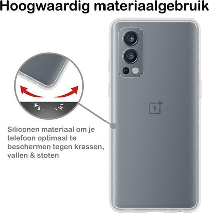Forterra OnePlus Nord 2 Hoesje Siliconen Backcover Lichtgewicht - Transparant