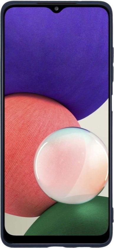 Forterra Samsung A22 5G Hoesje Siliconen Backcover Lichtgewicht - Donkerblauw