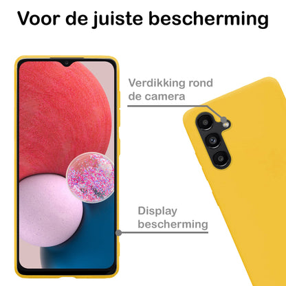 Forterra Samsung A13 5G Hoesje Siliconen Backcover Lichtgewicht - Geel