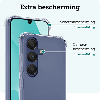 Forterra Samsung A16 Hoesje Shockproof Backcover Siliconen - Transparant