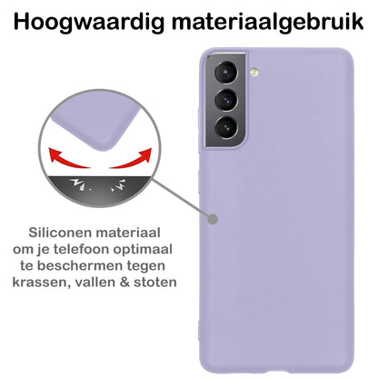 Forterra Samsung S22 Plus Hoesje Siliconen Backcover Lichtgewicht - Lila