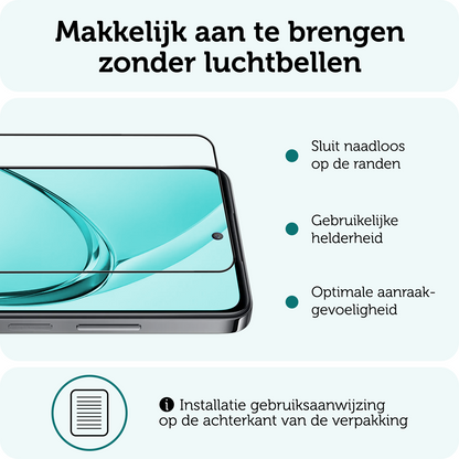 Forterra OPPO A80 Screenprotector Gehard Glas - Full Screen