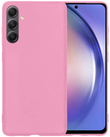 Forterra Samsung A54 Hoesje Siliconen Backcover Lichtgewicht - Lichtroze