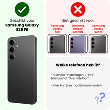 Forterra Samsung S25 FE Hoesje Kaarthouder Backcover Shockproof - Transparant