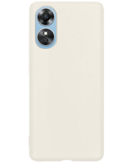 Forterra OPPO A17 Hoesje Siliconen Backcover Lichtgewicht - Wit