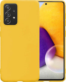 Forterra Samsung A72 Hoesje Siliconen Backcover Lichtgewicht - Geel