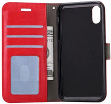 Forterra iPhone XR Hoesje Bookcase Cover met Kaarthouder - Rood