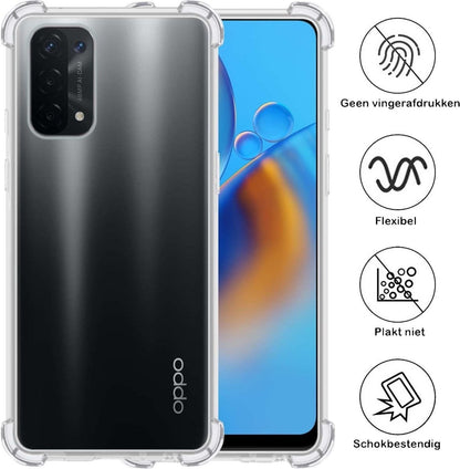 Forterra OPPO A74 5G Hoesje Shockproof Backcover Siliconen - Transparant