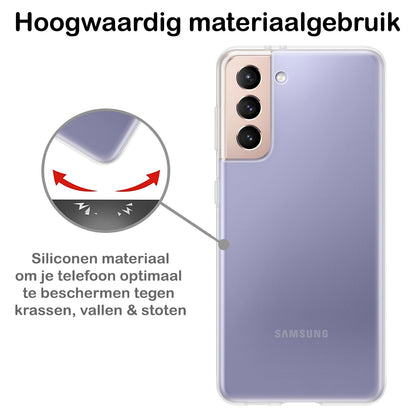 Forterra Samsung S21 FE Hoesje Siliconen Backcover Lichtgewicht - Transparant
