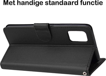 Forterra Samsung A71 Hoesje Bookcase Cover met Kaarthouder - Zwart