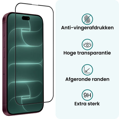 Forterra iPhone 18 Pro Max Screenprotector Gehard Glas - Full Screen