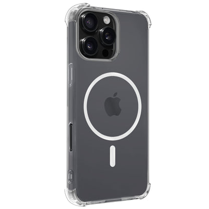 Forterra iPhone 16 Pro Hoesje Geschikt voor Magsafe Backcover Shockproof - Transparant