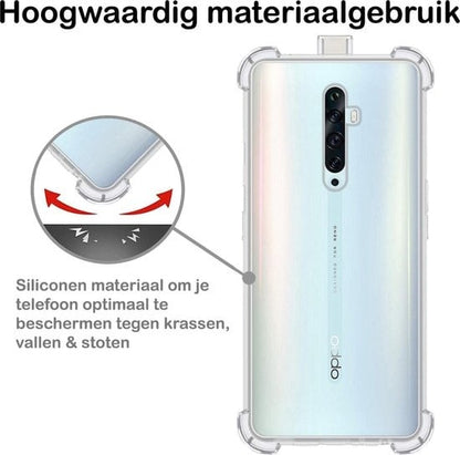 Forterra OPPO Reno 2Z Hoesje Shockproof Backcover Siliconen - Transparant