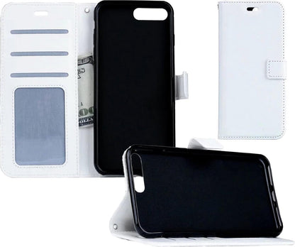 Forterra iPhone 7 Hoesje Bookcase Cover met Kaarthouder - Wit