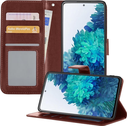 Forterra Samsung S20 FE Hoesje Bookcase Cover met Kaarthouder - Bruin