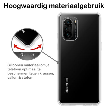 Forterra Xiaomi Mi 11i Hoesje Siliconen Backcover Lichtgewicht - Transparant