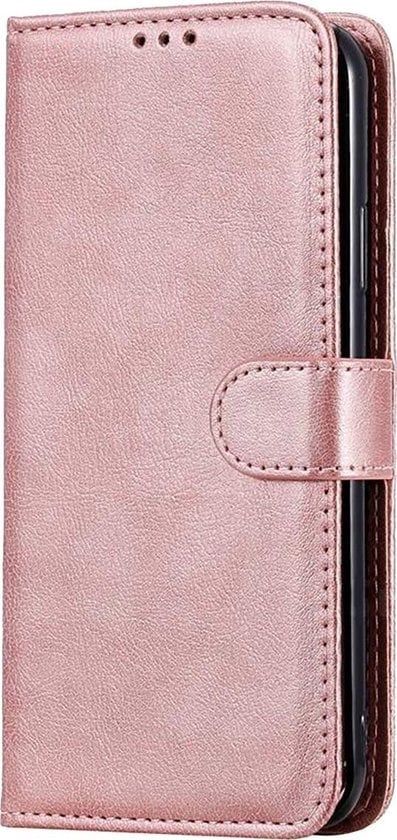 Forterra Samsung A51 Hoesje Bookcase Cover met Kaarthouder - Rosé goud
