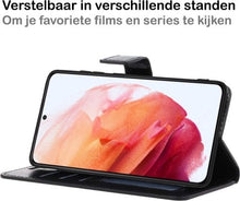 Forterra Samsung S21 Plus Hoesje Bookcase Cover met Kaarthouder - Zwart