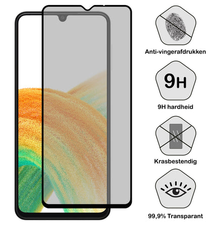 Forterra Samsung A33 Screenprotector Gehard Glas - Privacy