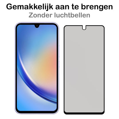 Forterra Samsung A34 Screenprotector Gehard Glas - Privacy