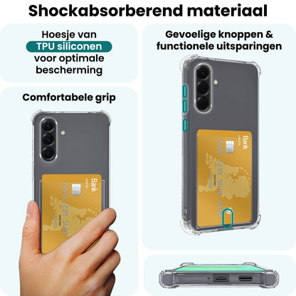 Forterra Samsung A36 Hoesje Kaarthouder Backcover Shockproof - Transparant