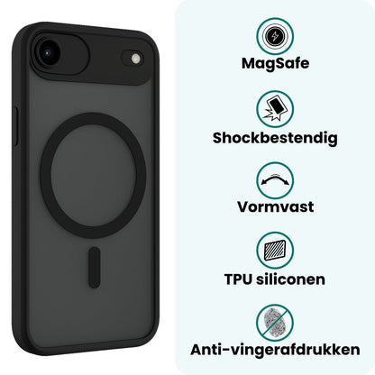 Forterra iPhone Air Hoesje Geschikt voor Magsafe Backcover Shockproof - Zwart