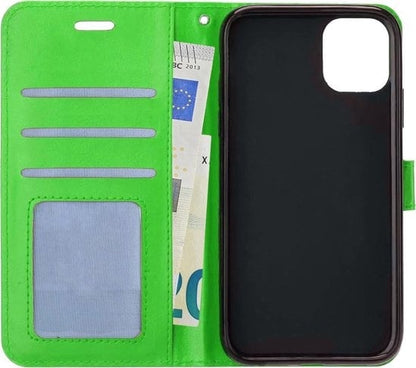 Forterra iPhone 12 Pro Max Hoesje Bookcase Cover met Kaarthouder - Groen
