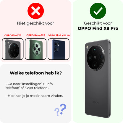 Forterra OPPO Find X8 Pro Hoesje Siliconen Backcover Lichtgewicht - Zwart