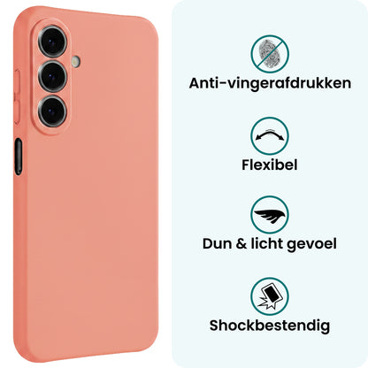 Forterra Samsung A27 Hoesje Siliconen Backcover Lichtgewicht - Perzik