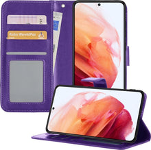 Forterra Samsung S21 Plus Hoesje Bookcase Cover met Kaarthouder - Paars