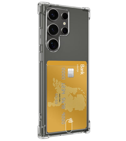 Forterra Samsung S24 Ultra Hoesje Kaarthouder Backcover Shockproof - Transparant