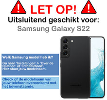 Forterra Samsung S22 Hoesje Bookcase Cover met Kaarthouder - Zwart