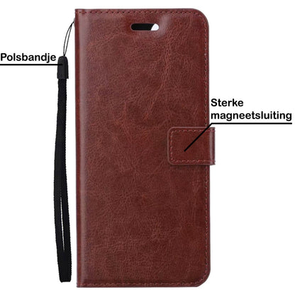 Forterra Samsung S22 Plus Hoesje Bookcase Cover met Kaarthouder - Bruin
