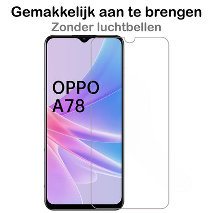 Forterra OPPO A78 5G Screenprotector Gehard Glas - Anti-kras