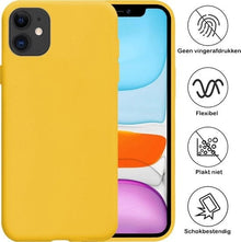 Forterra iPhone 11 Hoesje Siliconen Backcover Lichtgewicht - Geel