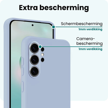 Forterra Samsung S26 Ultra Hoesje Siliconen Backcover Lichtgewicht - Lichtblauw