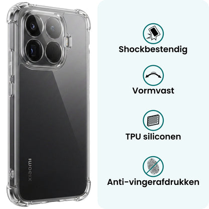 Forterra Xiaomi 15T Pro Hoesje Shockproof Backcover Siliconen - Transparant