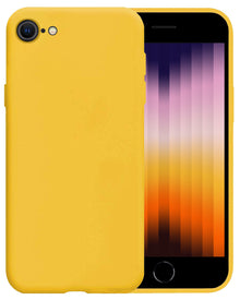 Forterra iPhone SE 2022 Hoesje Siliconen Backcover Lichtgewicht - Geel