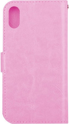 Forterra iPhone X Hoesje Bookcase Cover met Kaarthouder - Lichtroze