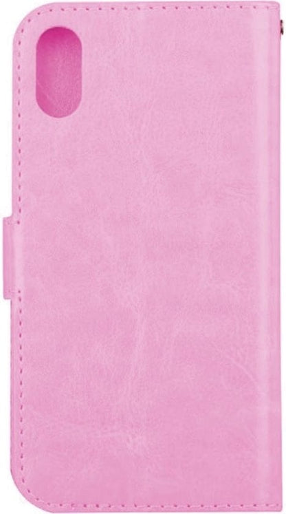 Forterra iPhone X Hoesje Bookcase Cover met Kaarthouder - Lichtroze