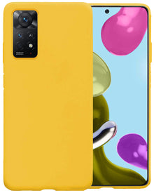 Forterra Xiaomi Redmi Note 11s Hoesje Siliconen Backcover Lichtgewicht - Geel