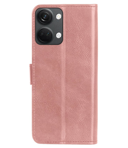 Forterra OnePlus Nord 3 Hoesje Bookcase Cover met Kaarthouder - Rosé goud