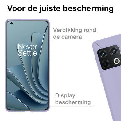 Forterra OnePlus 10 Pro Hoesje Siliconen Backcover Lichtgewicht - Lila