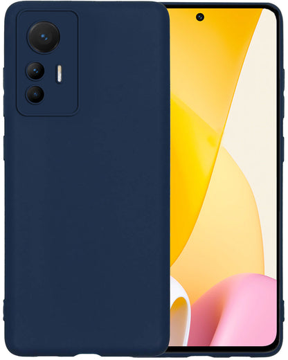 Forterra Xiaomi 12 Lite Hoesje Siliconen Backcover Lichtgewicht - Donkerblauw