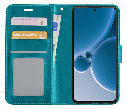 Forterra OnePlus Nord 3 Hoesje Bookcase Cover met Kaarthouder - Turquoise