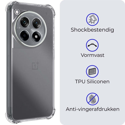 Forterra OnePlus 12R Hoesje Shockproof Backcover Siliconen - Transparant