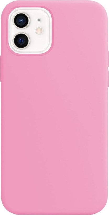 Forterra iPhone 12 Mini Hoesje Siliconen Backcover Lichtgewicht - Lichtroze