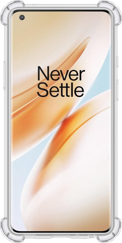 Forterra OnePlus 8 Pro Hoesje Shockproof Backcover Siliconen - Transparant
