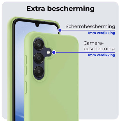 Forterra Samsung A25 Hoesje Siliconen Backcover Lichtgewicht - Groen
